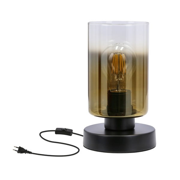 Lampada da tavolo nera con paralume in vetro (altezza 20 cm) Aspra - Candellux Lighting-image-3