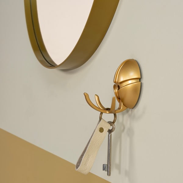 Gancio da parete dorato in plastica Tick – Spinder Design-image-3
