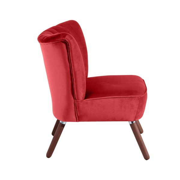 Poltrona rossa Alessandro Velour - Max Winzer-image-1