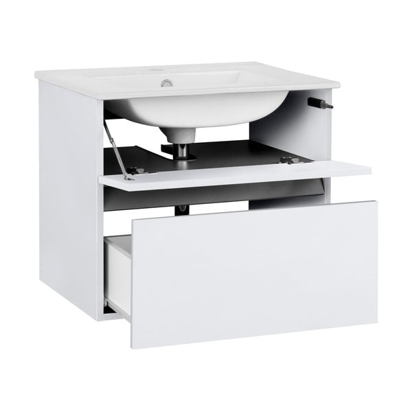 Mobile per bagno bianco da parete senza lavabo 60x52 cm Wisla - Støraa-image-2