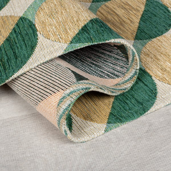 Tappeto giallo-verde 120x170 cm Carlos Circle Geo - Flair Rugs-image-2