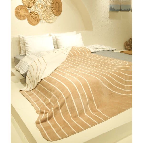 Copriletto beige e crema per letto matrimoniale 200x220 cm Twin - Oyo Concept