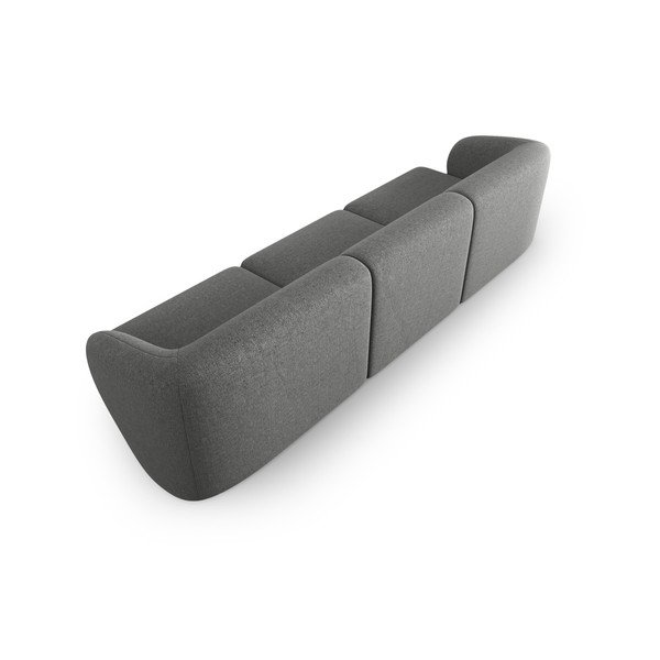 Divano grigio con rivestimento in ciniglia 266 cm Paolo – Milo Casa-image-3