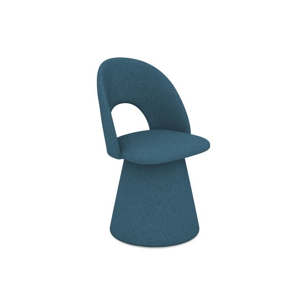 Sedia da pranzo blu in imbottito Kalo – Makamii