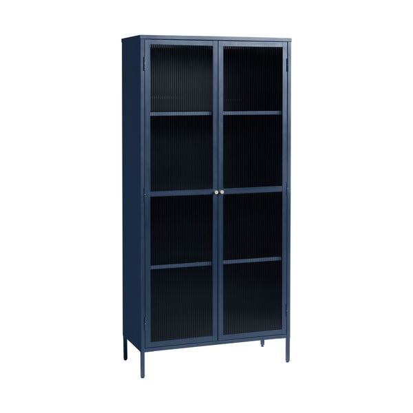 Vetrina in metallo blu scuro 90x190 cm Bronco - Unique Furniture-image-1