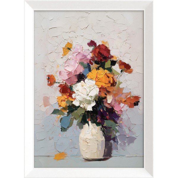 Dipinto stampato con cornice inclusa 56x75 cm White Vase – Styler