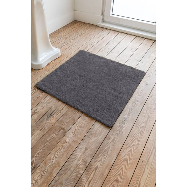 Tappeto da bagno in cotone grigio Luca, 60 x 60 cm - Tiseco Home Studio-image-1