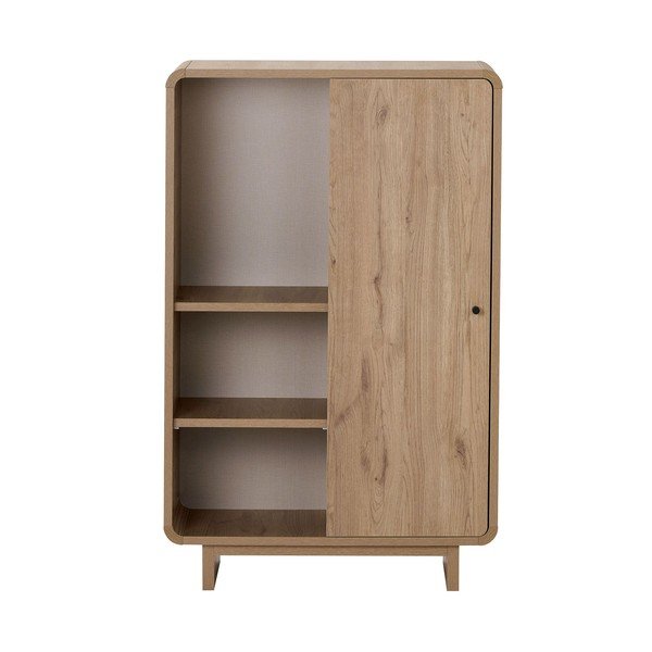 Armadietto colore naturale chiaro con effetto rovere 70x110x34 cm Torina – Nordure-image-4