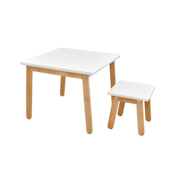 Tavolo bianco per bambini Woody - BELLAMY-image-3