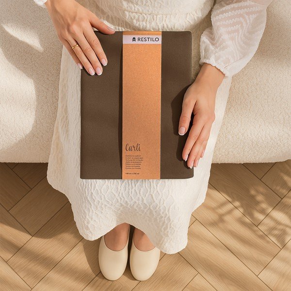 Tenda parzialmente oscurante marrone 140x270 cm Carli – Restilo-image-4