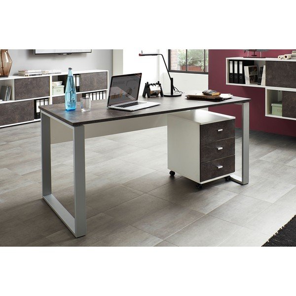 Armadietto bianco/grigio su ruote 40x57x49 cm Altino – Germania-image-1