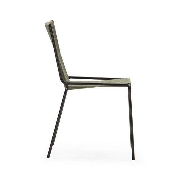 Sedie da pranzo in set verdi in metallo impilabili 2 pz Emily – Marckeric-image-4