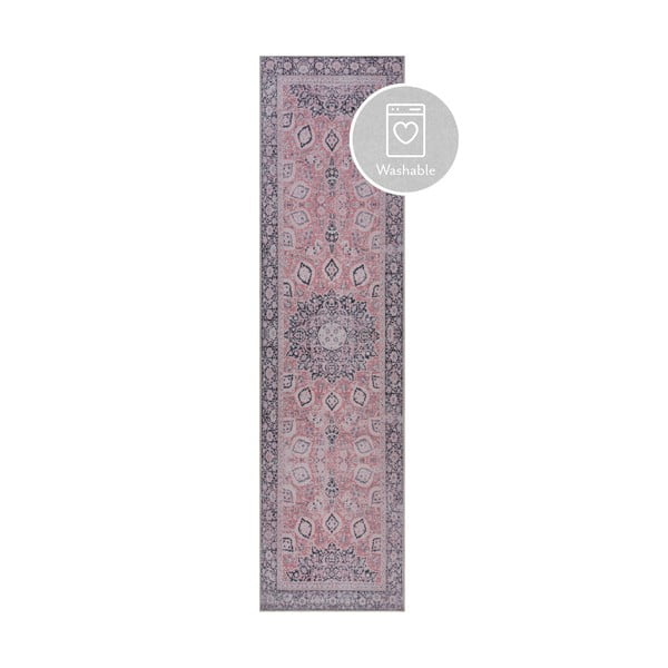 Tappeto lavabile rosa 60x230 cm FOLD Somerton - Flair Rugs