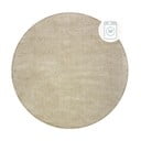 Tappeto rotondo lavabile beige in fibre riciclate 133x133 cm Fluffy - Flair Rugs