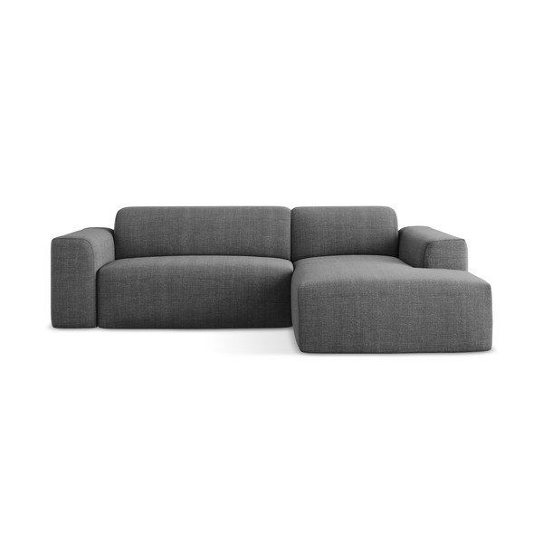 Divano angolare grigio (con penisola a destra/con chaise lounge) Keli – Makamii