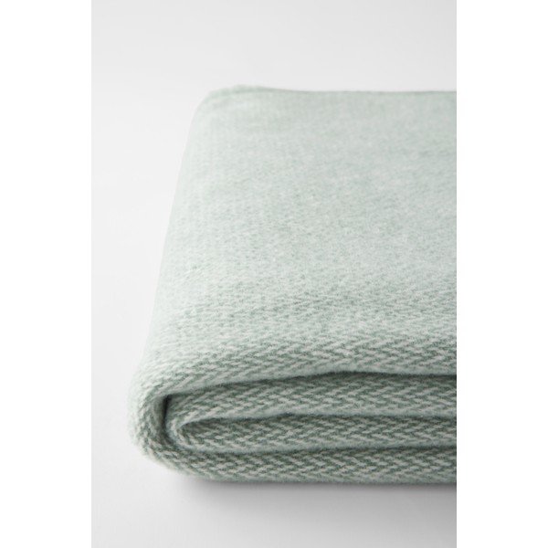 Coperta verde in misto cotone 140x180 cm Espiga – Euromant-image-3