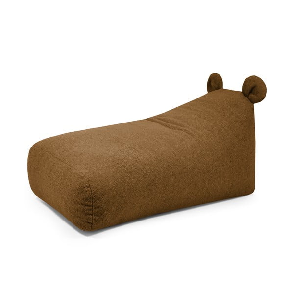 Pouf a sacco per bambini marrone con rivestimento in bouclé Snug 130 Bear – SLOWDOWN