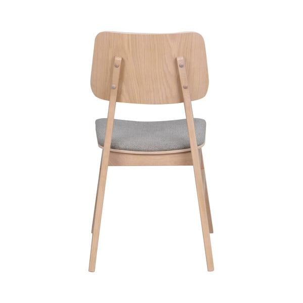 Sedia da pranzo marrone chiaro con seduta grigio chiaro Nagano - Rowico-image-4