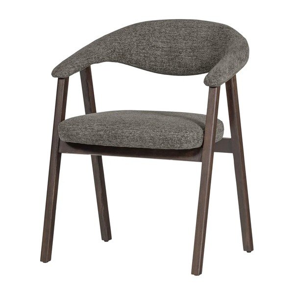 Sedie da pranzo in set grigie imbottito con braccioli 2 pz Avar – WOOOD-image-2