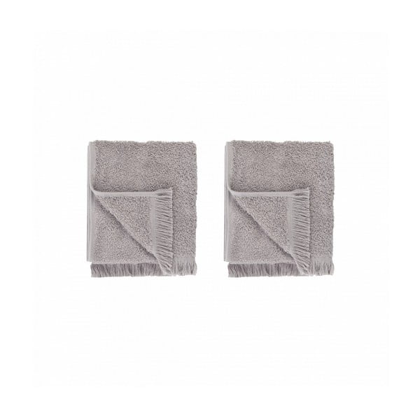 Set di 2 asciugamani in cotone grigio chiaro 30x50 cm Frino - Blomus-image-1