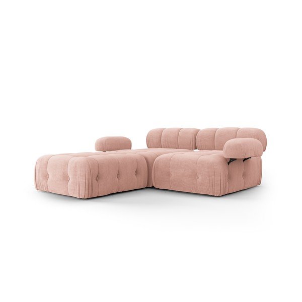 Divano angolare componibile in rosa chiaro Ferento – Cosmopolitan Design-image-1