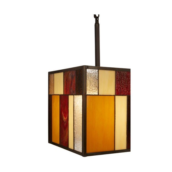 Lampadario in metallo con paralume in vetro Waldorf – Premier Housewares-image-3