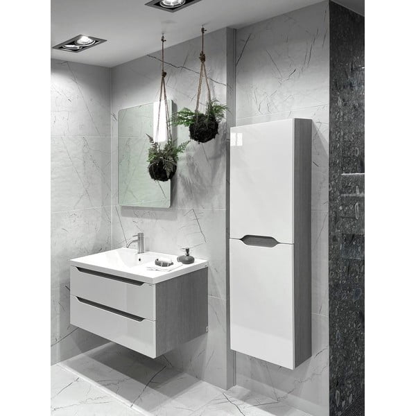 Lavabo bianco in composito minerale 90x48 cm Luciola – Sapho-image-1