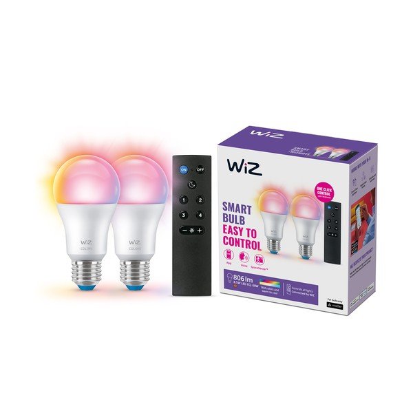 Lampadine smart in set LED 2 pz con presa E27, 9 W – WiZ