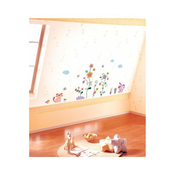 Adesivo murale Animali colorati e albero - Ambiance-image-2