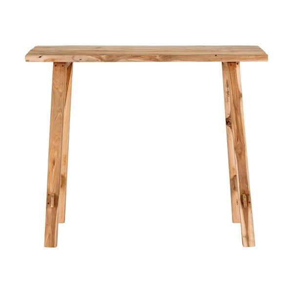 Consolle in legno di teak di colore naturale 30x90 cm Girona - House Nordic-image-3