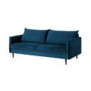Divano blu scuro con rivestimento in velluto 203 cm Juli – Ropez