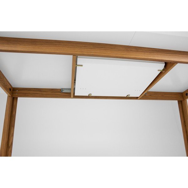 Tavolo da pranzo pieghevole bianco con gambe in legno di quercia Profil - Tenzo-image-4