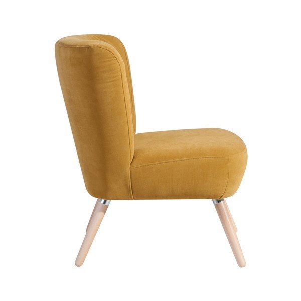 Poltrona gialla Neele Velor - Max Winzer-image-1