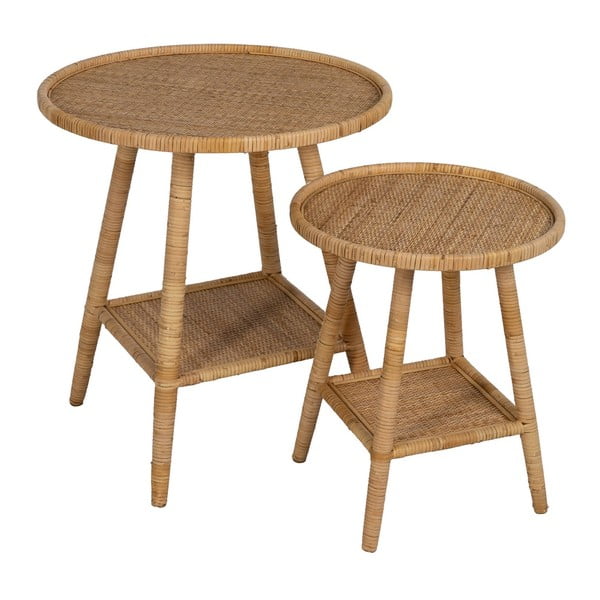 Tavolino rotondo in rattan ø 45 cm - Ixia-image-2