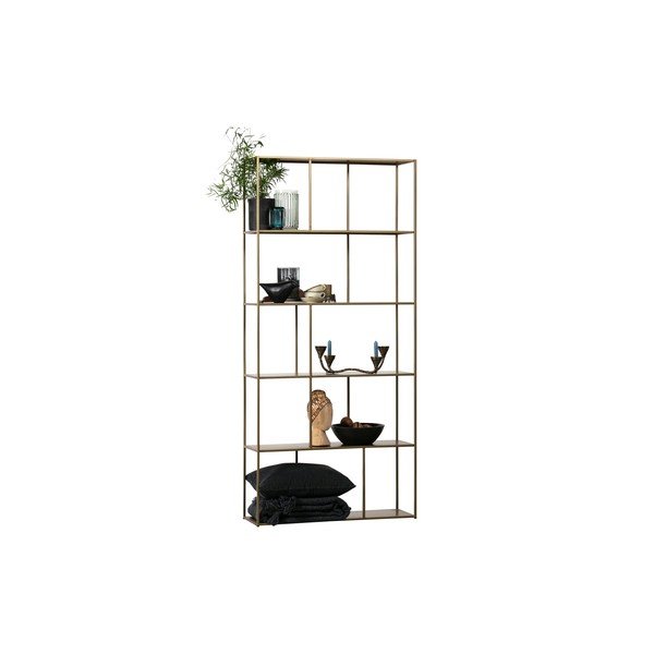 Libreria in metallo color oro 90x196 cm Valued - BePureHome-image-3