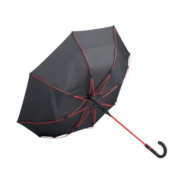Ombrello antivento nero con dettagli rossi Fare Proof, ⌀ 112 cm - Ambiance-image-3