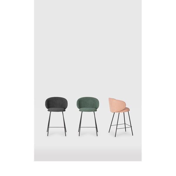 Set di sbagelli da bar in grigio scuro 2 pz (altezza della seduta 65 cm) Rush – Marckeric-image-1