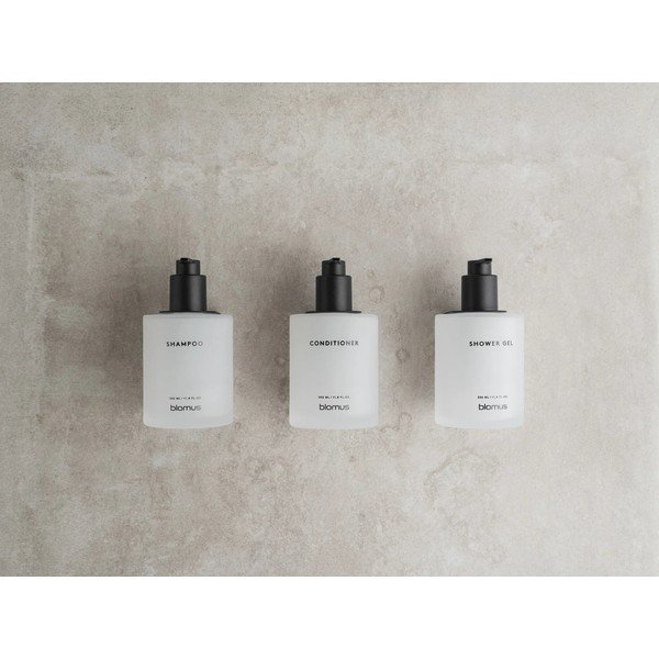 Dispenser per sapone da parete bianchi in vetro 3 pz 350 ml Kirei – Blomus-image-2