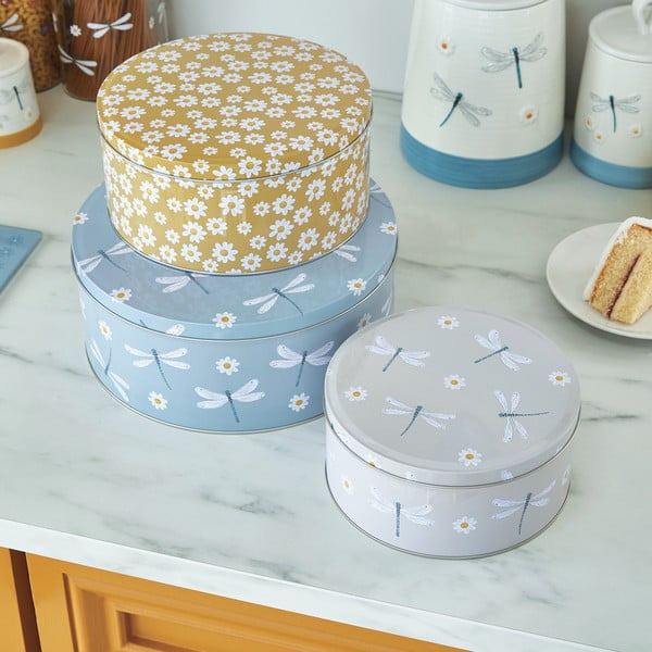 Barattoli per caramelle in acciaio in set da 3 English Meadow - Cooksmart ®-image-1