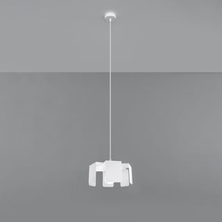 Lampada a sospensione bianca con paralume in metallo ø 24 cm Rossario - Nice Lamps
