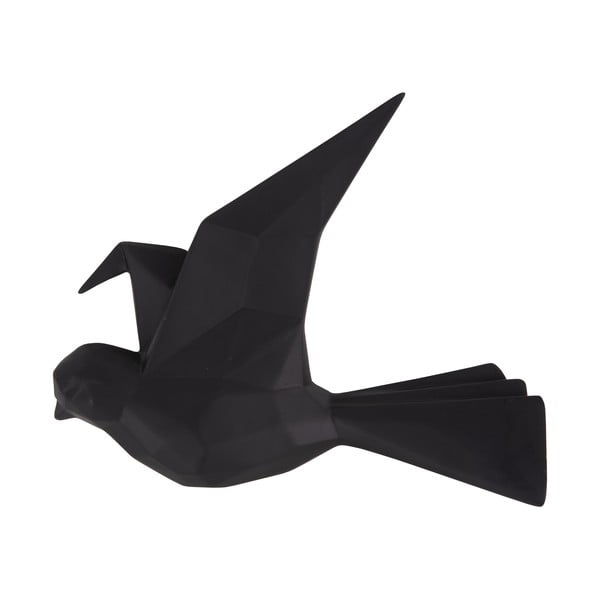 Appendiabiti da parete nero a forma di uccello, larghezza 19 cm Origami - PT LIVING