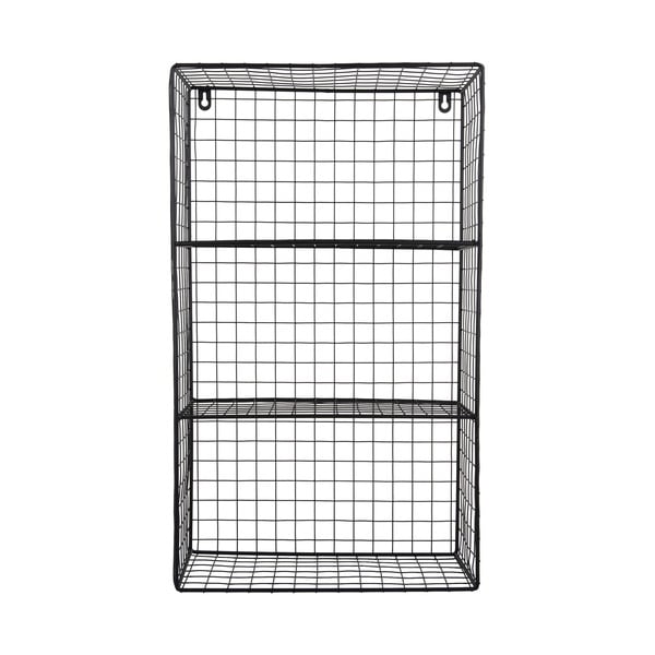 Mensola nera in acciaio con ripiani multipli 60 cm Reja – PT LIVING
