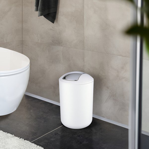 Cestino per la spazzatura bianco in plastica 6,5 l Brasil – Wenko-image-1