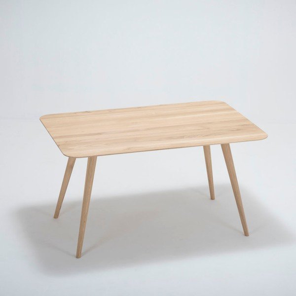 Tavolo da pranzo in legno di quercia, 140 x 90 cm Stafa - Gazzda-image-1