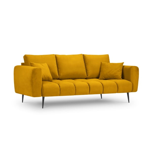 Divano in velluto giallo Octave - Interieurs 86-image-2