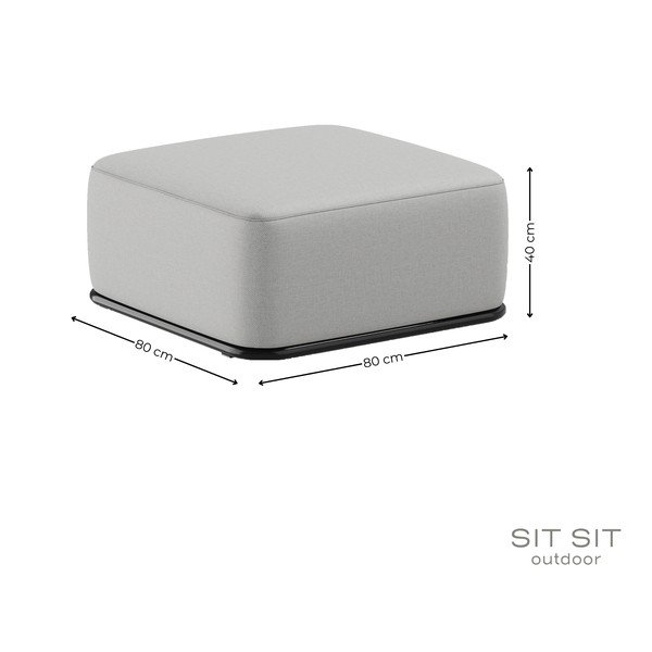 Pouf da giardino grigio chiaro Straw - Sit Sit-image-4