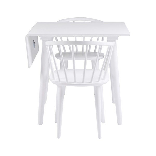 Sedia da pranzo in legno di gomma bianco Carmen - Rowico-image-1