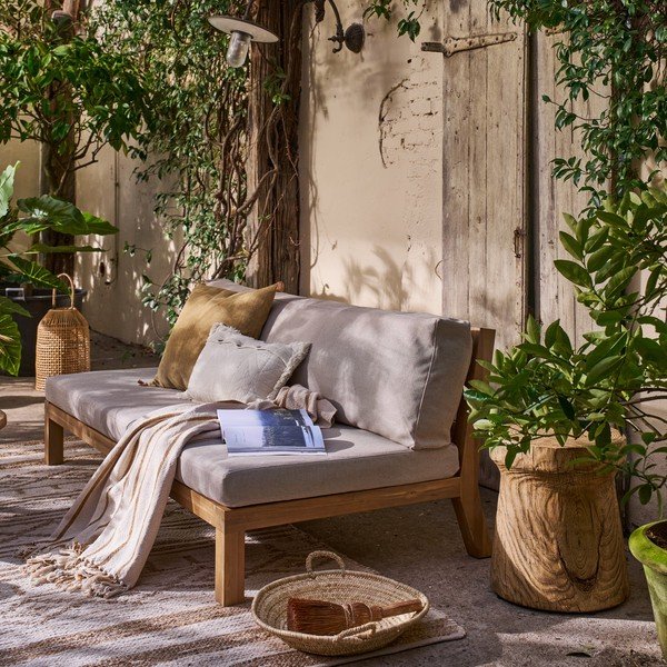 Divano da giardino greige imbottito Relax – vtwonen-image-1
