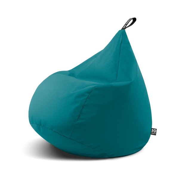 Pouf a sacco per bambini turchese Drop M – So Soft?
