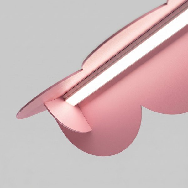 Lampadario LED rosa in alluminio BISCUIT – Thoro-image-4